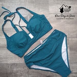 Zaful Crop High Waist Bikini Swimsuit Size M (8-20)
